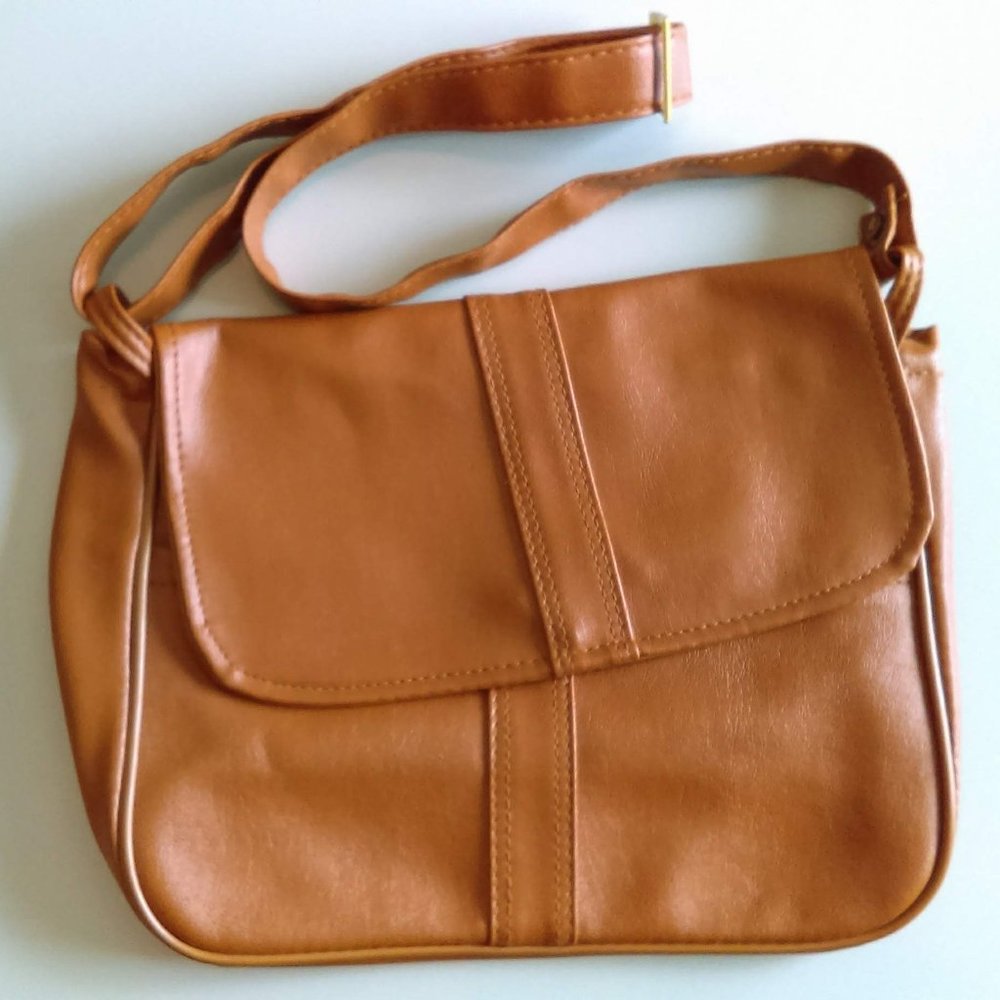 Vintage Soft Brown Leather? Shoulder Purse Bag Adjustable Strap Excellent Shape!